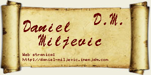 Daniel Miljević vizit kartica